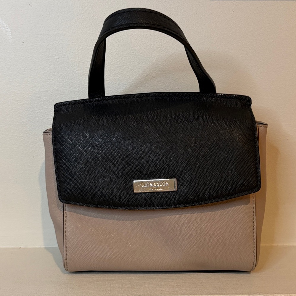 Kate Two-Tone Black and Tan Crossbody